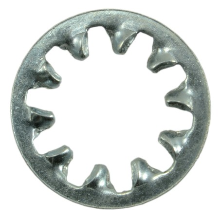MIDWEST FASTENER Internal Tooth Lock Washer, For Screw Size #4 Steel, Zinc Plated Finish, 100 PK 03982